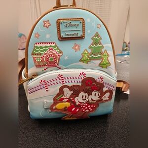 Loungefly Disney Mickey Minnie Holiday Backpack